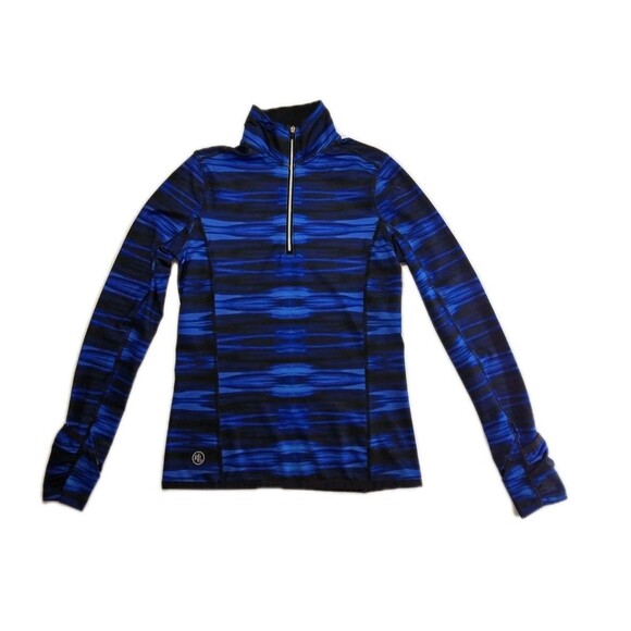 Ralph Lauren Athletic Pullover Women’s S Blue 1/4 Zip Long Sleeve Thumb Holes - Picture 1 of 9